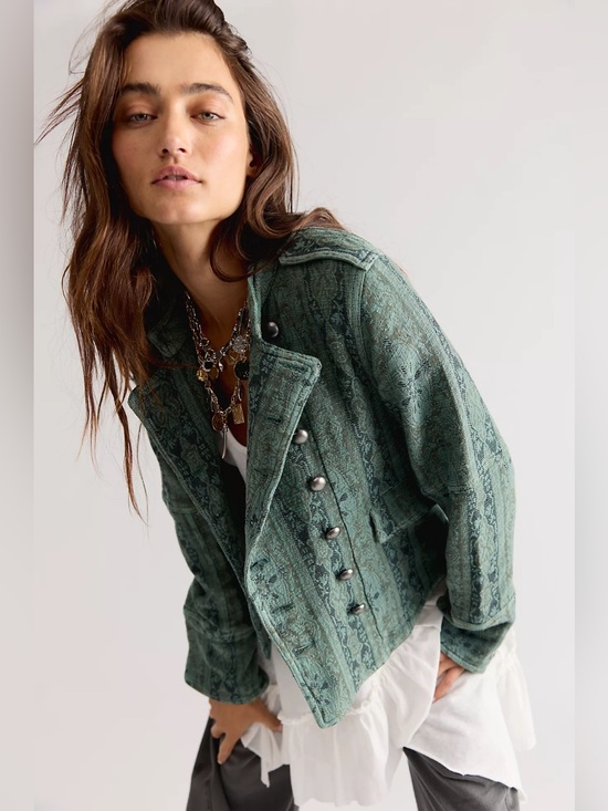 Free People Jackets & Blazers - Free People Lotty Jacquard Band Jacket
